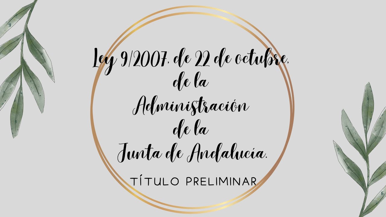 ley 9 2007 de 22 de octubre