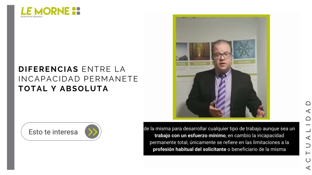 diferencia entre incapacidad total y absoluta