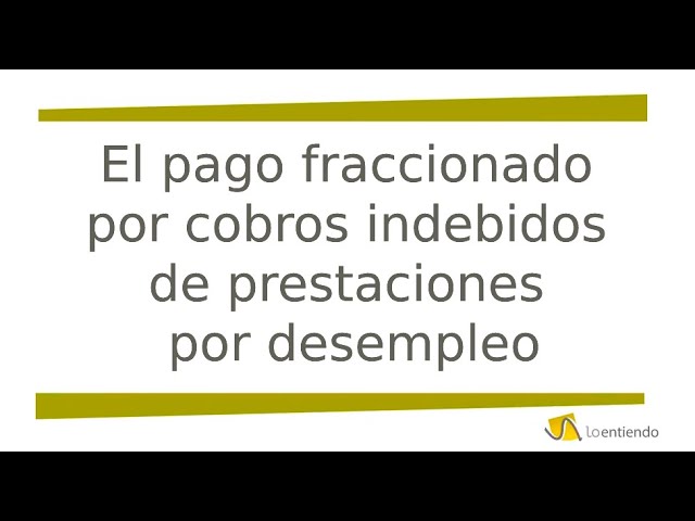 fraccionamiento del reintegro de prestaciones indebidamente percibidas