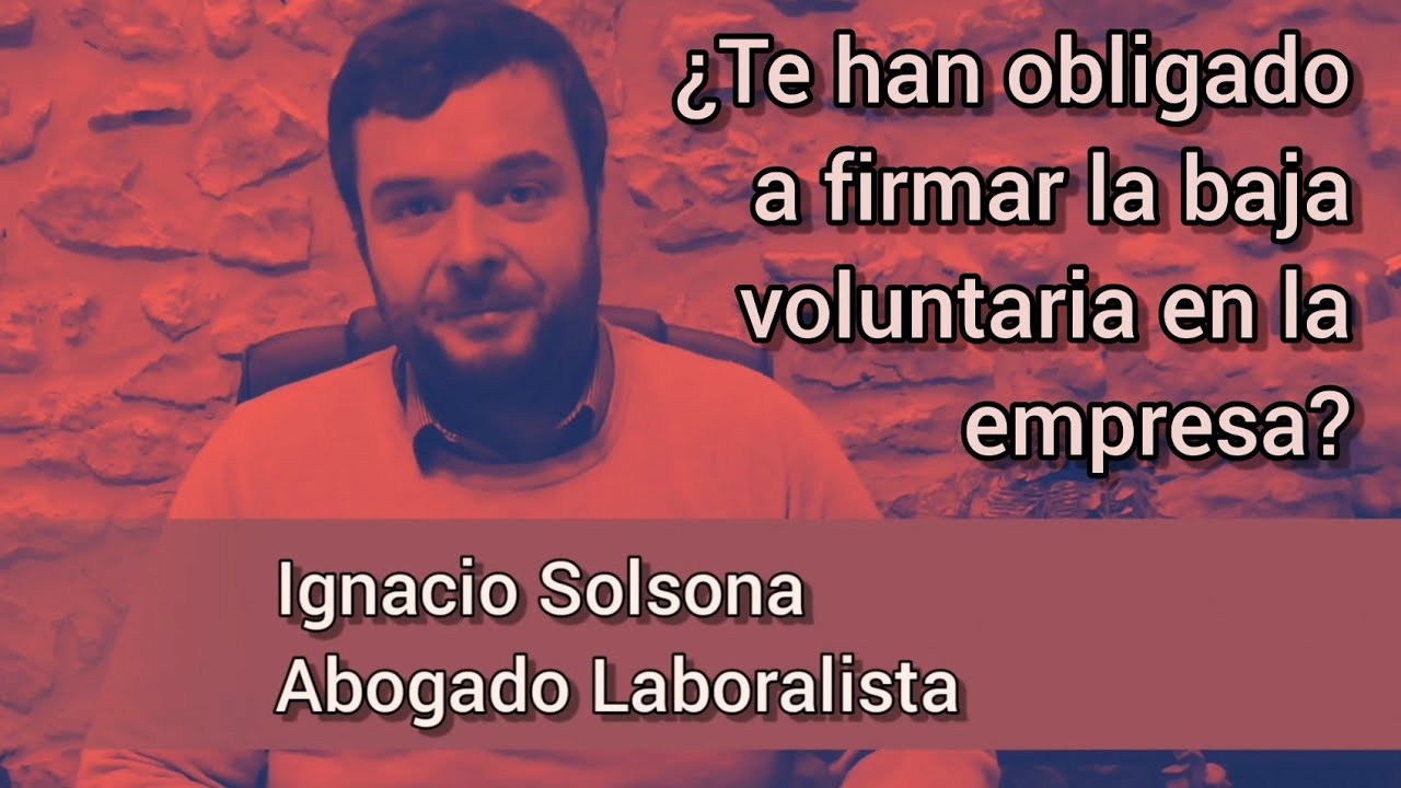 es obligatorio firmar la baja voluntaria