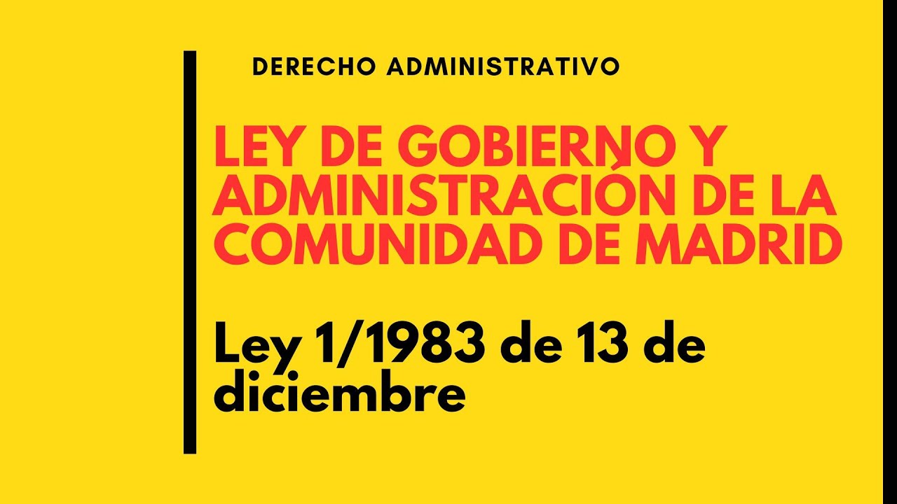 ley función pública comunidad de madrid