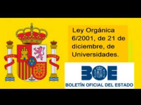 ley orgánica 6 2001 de 21 de diciembre de universidades