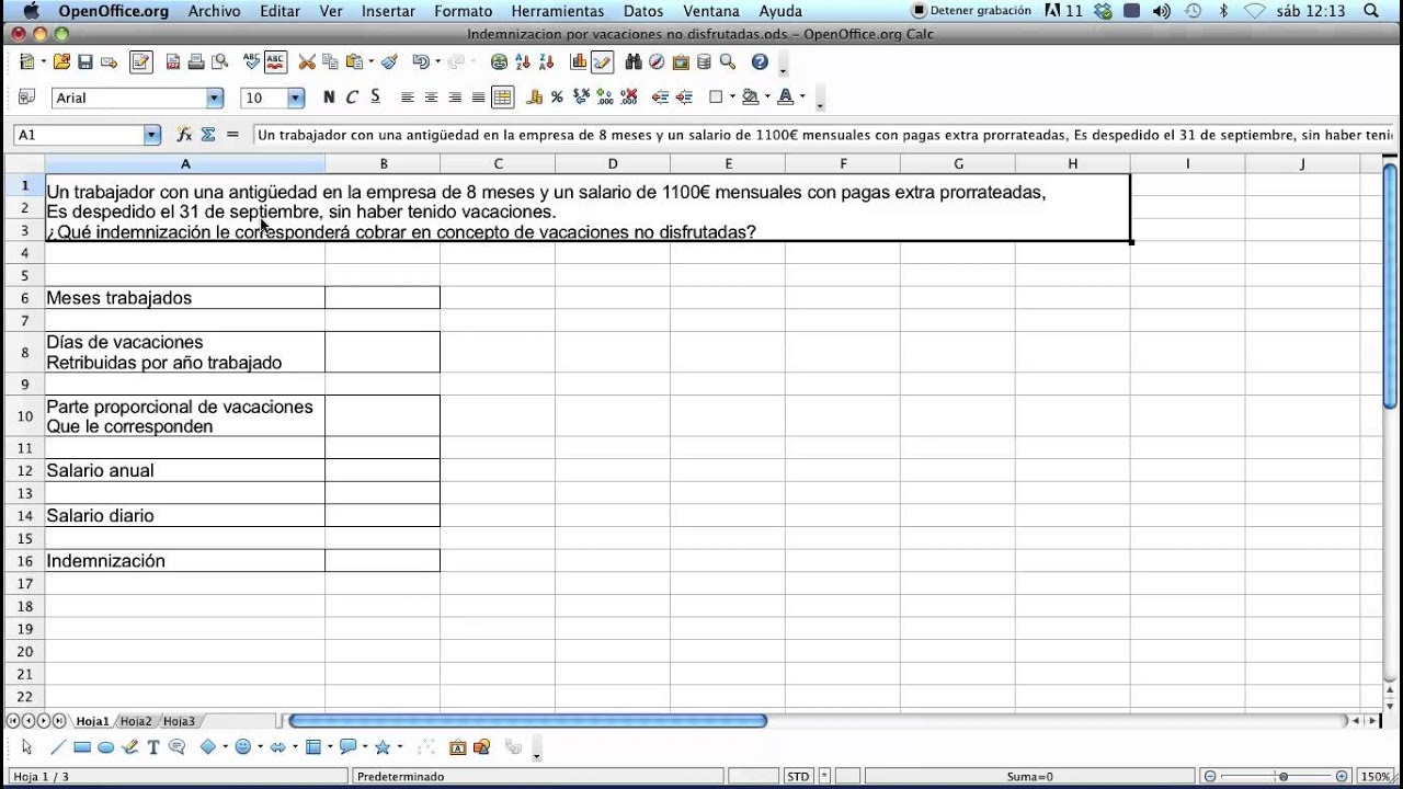 como calcular las vacaciones no disfrutadas
