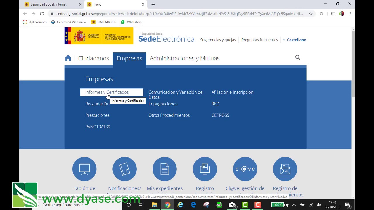 estar al corriente con seguridad social