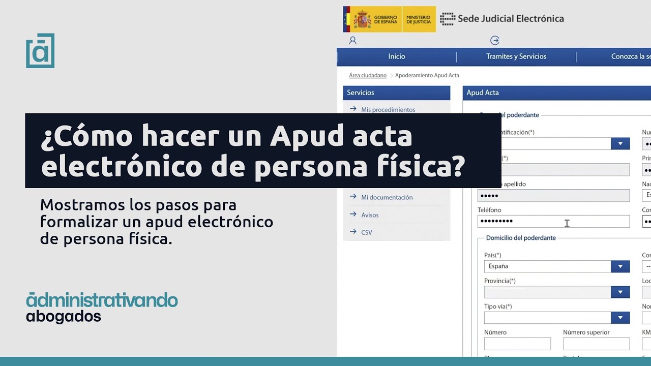 sede judicial justicia apoderamiento apud acta