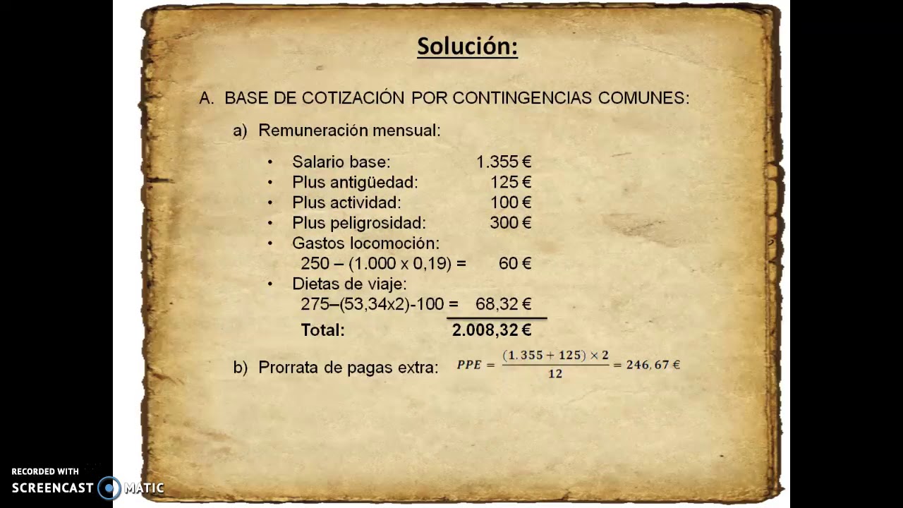 como se calcula la base de contingencias comunes