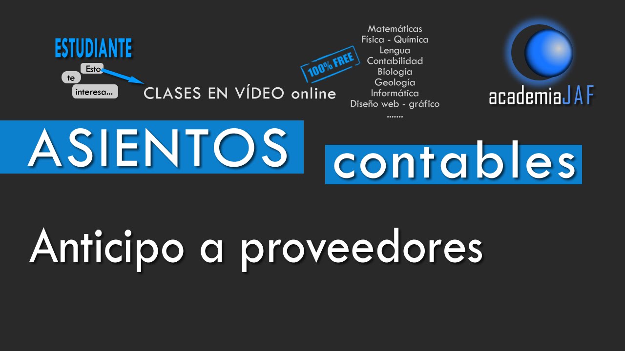 anticipo a proveedores activo o pasivo