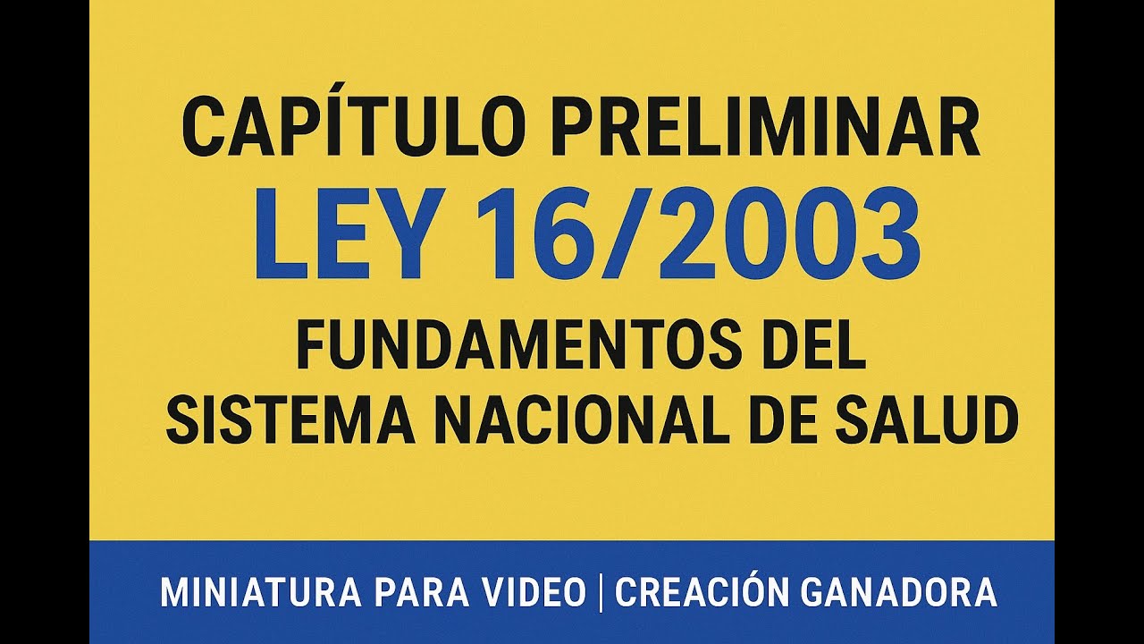 ley 16 2003 de 28 de mayo