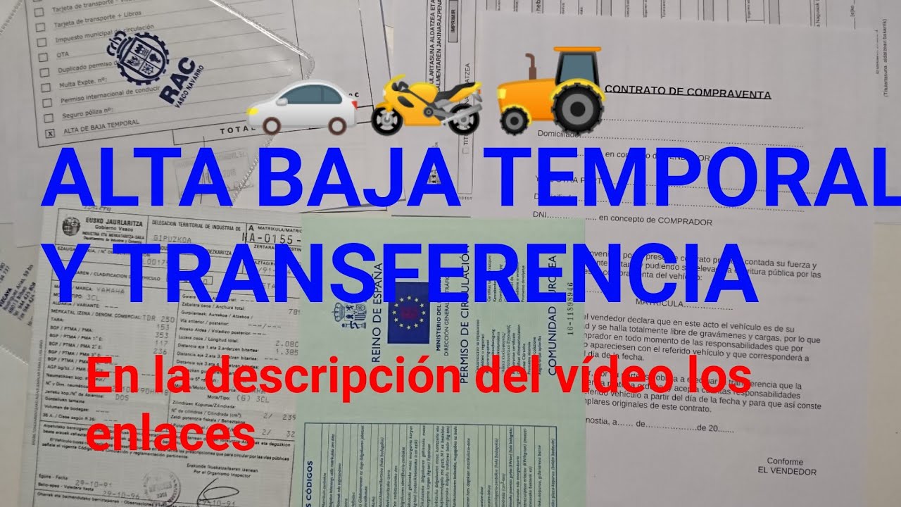 como dar de alta un coche de baja temporal