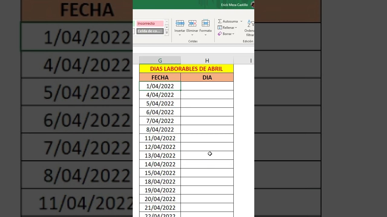 cuantos días laborables tiene un mes