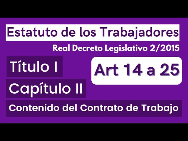 artículo 29 del estatuto de los trabajadores