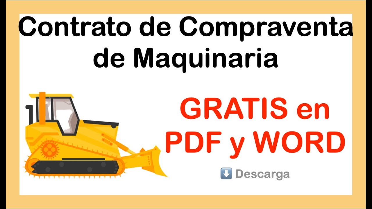 contrato de compraventa de maquinaria usada entre particulares