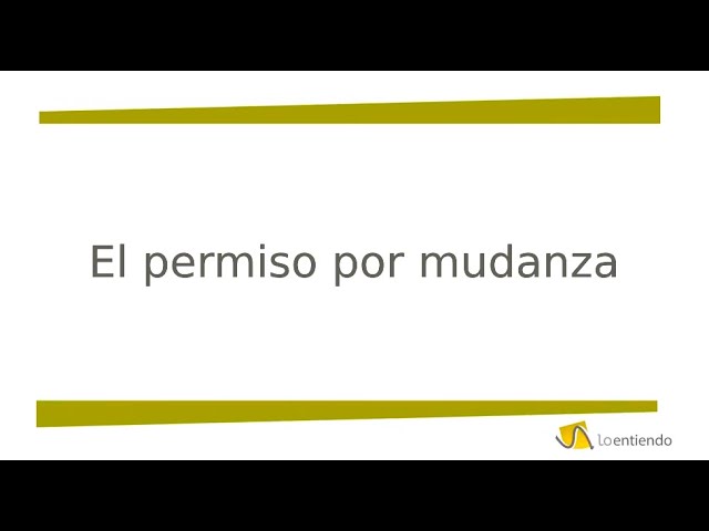 cuantos dias te corresponden por mudanza